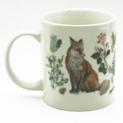 Glossy ceramic mug with fox...
