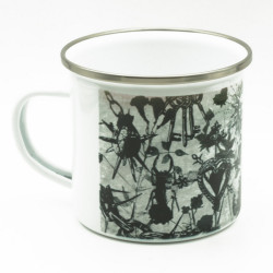 Metal mug with print