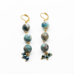 Earrings with apatite