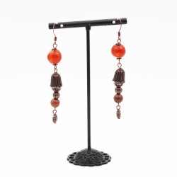 Earrings with agate and...