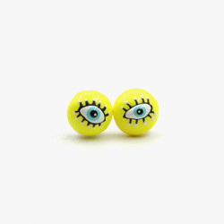 Earring studs with eye...