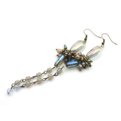 Earrings with rock crystal