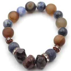 Bracelet - garnet, lapis...