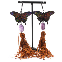 Earrings with butterflies,...