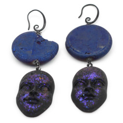 Earrings with agate and...