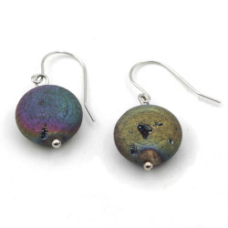 Earrings with agate and...