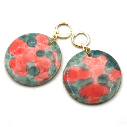 Round porcelain earrings