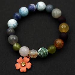 Bracelet, agate, flower...