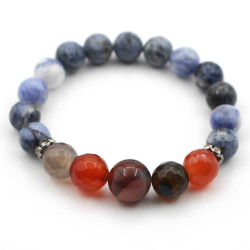 Bracelet, agate, sodalite