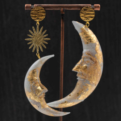 Earrings with moon...