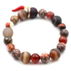 Bracelet carnelian, agate