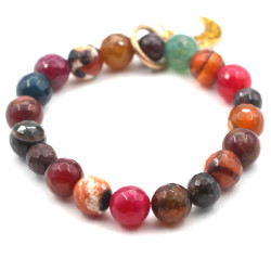 Bracelet with agate, garnet