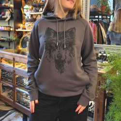 Sweater (Wolf design, Grey, M)