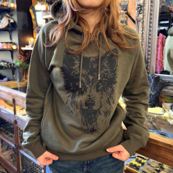 Sweater (Wolf design, Army...